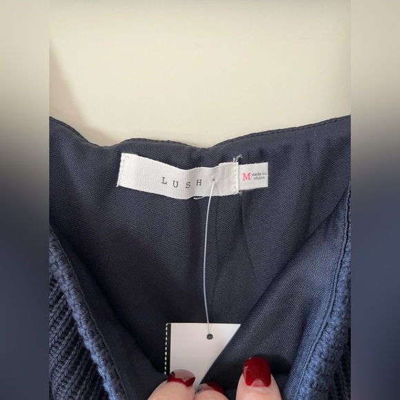 NWT Elegant Navy Blue Tiered Dress - Picture 6 of 15